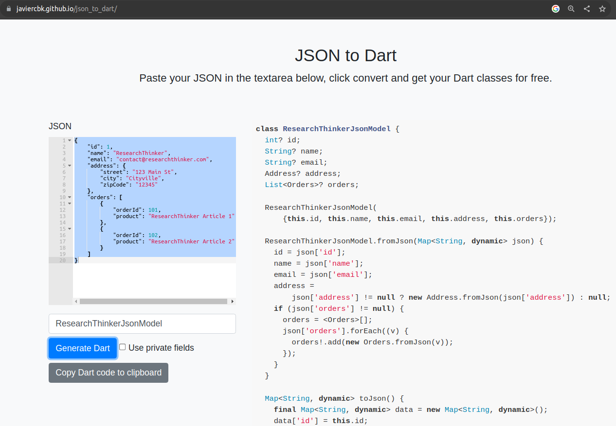 Json To Dart In Flutter Nested Json To Dart List Of Json To Dart