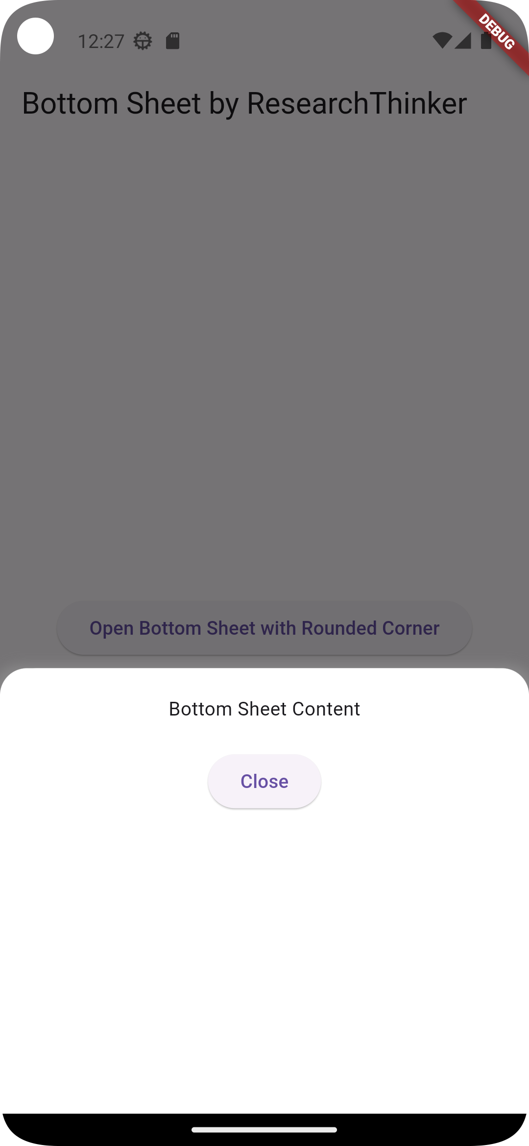 rounded bottom sheet
